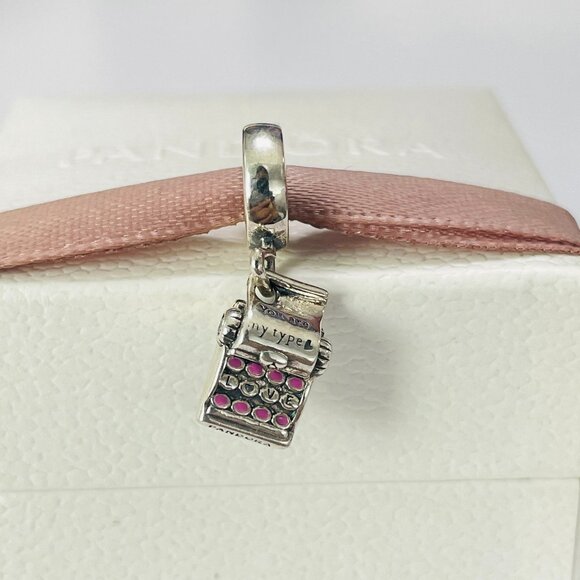 Pandora Typewriter Dangle Charm - Picture 1 of 6